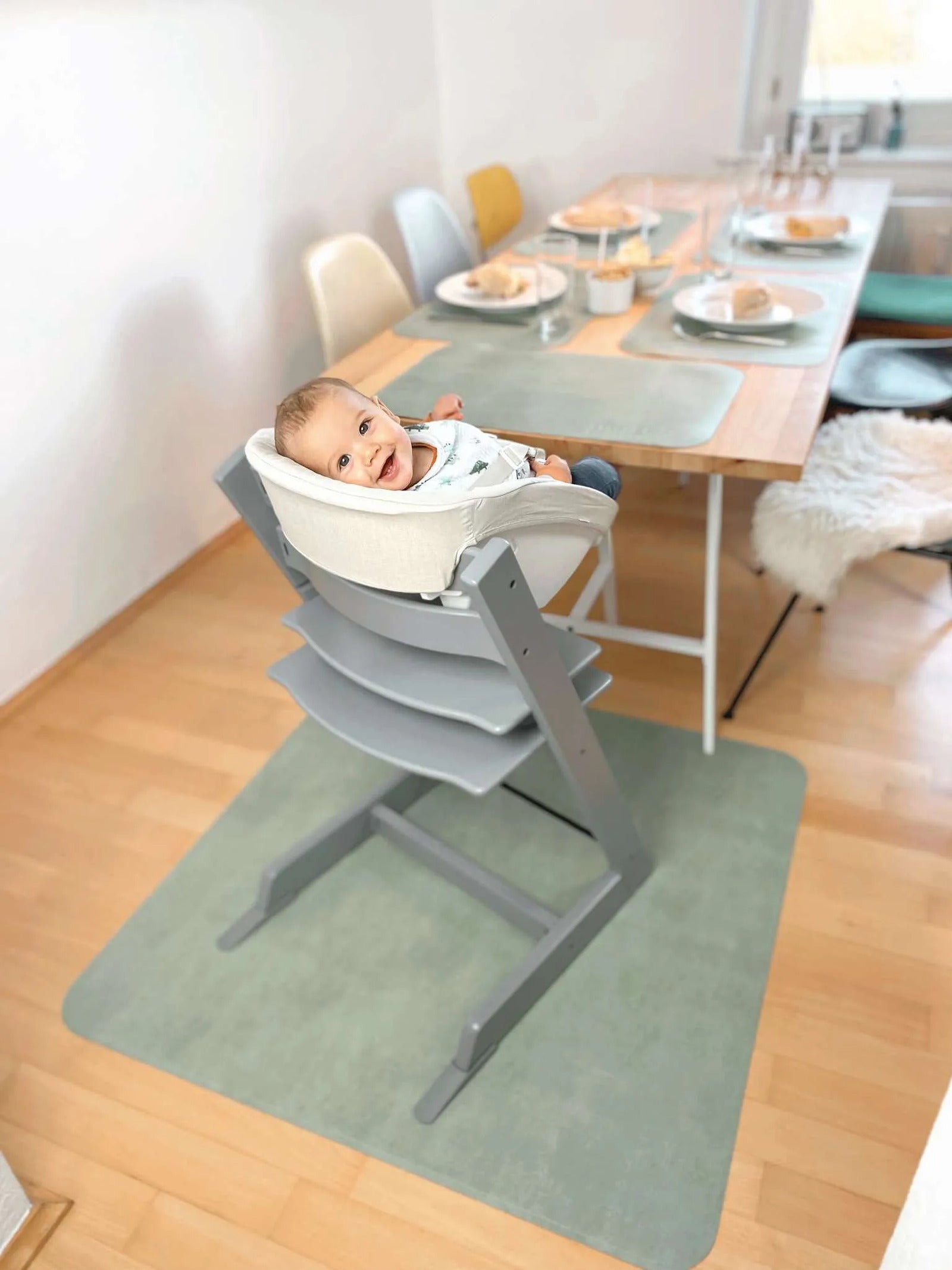 Beikoststart Baby Matte unter Hochstuhl Breifrei