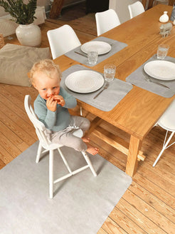 veganes Leder Platzsset grau