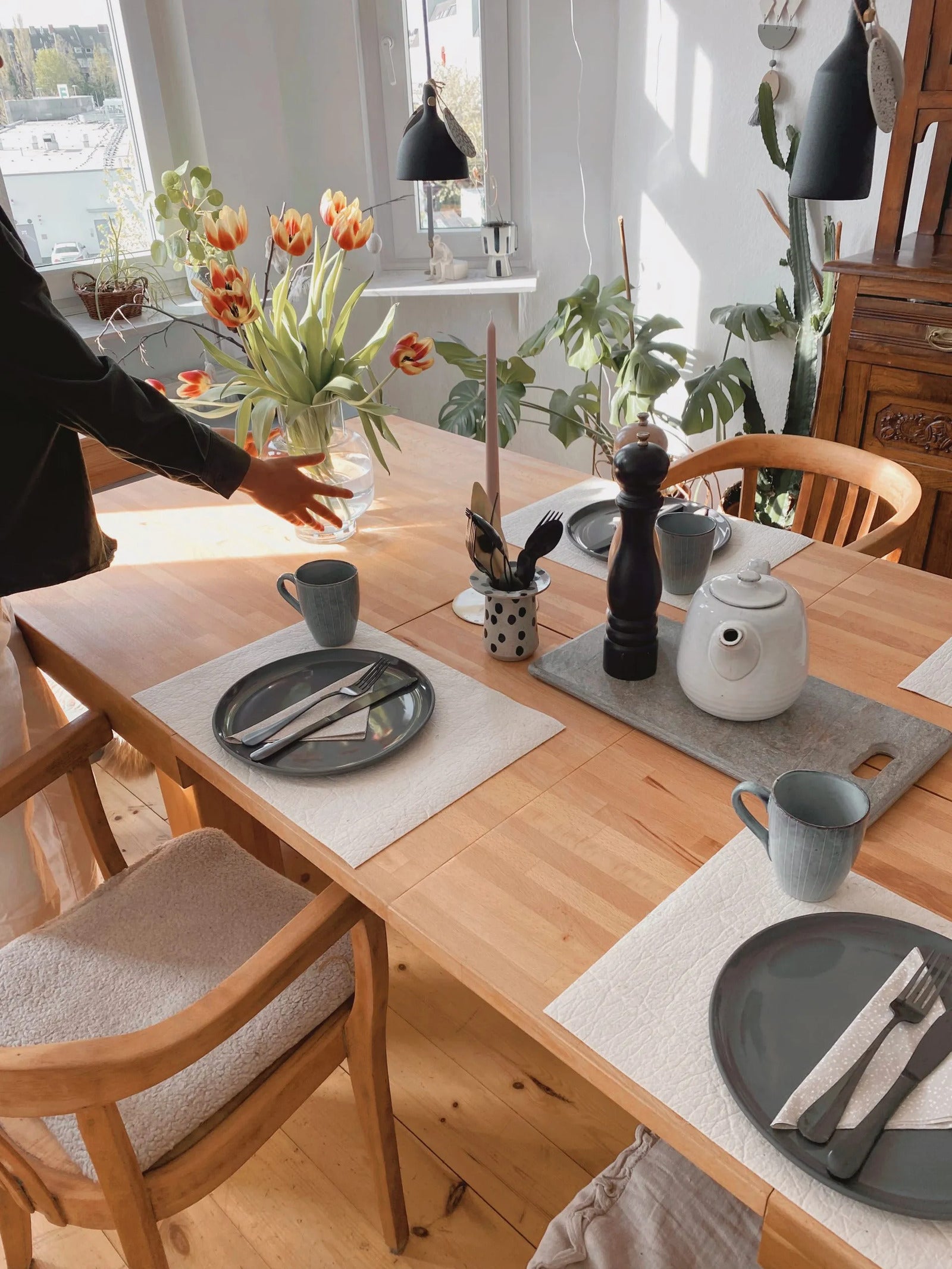Tischsets ananas leder