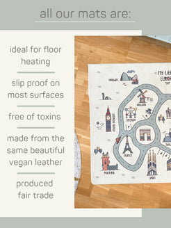Detail Bodenschutzmatten Veganer Leder