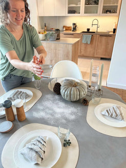 Wasserabweisendes Tischset oval für Essen, Backen und Basteln